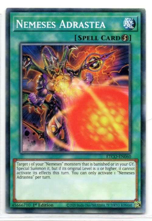 Yu-Gi-Oh! - Nemeses Adrastea - 1st Ed/Common - Eternity Code (ETCO-EN060)