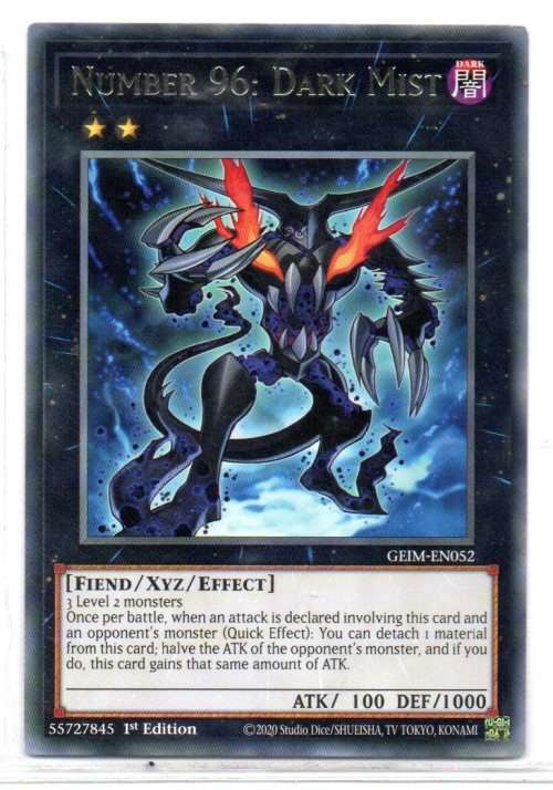 Yu-Gi-Oh! - Number 96: Dark Mist - 1st Ed/Rare - Genesis Impact (GEIM-EN052)