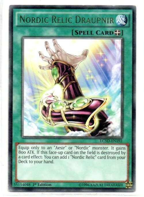 Yu-Gi-Oh! - Nordic Relic Draupnir - 1st Ed/Rare - Legendary Collection 5D`s Mega Pack (LC5D-EN192)