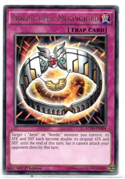 Yu-Gi-Oh! - Nordic Relic Megingjord - 1st Ed/Rare - Legendary Collection 5D`s Mega Pack (LC5D-EN204)