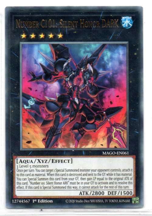 Yu-Gi-Oh! - Number C101: Silent Honor DARK - 1st Ed/Rare - Maximum Gold (MAGO-EN061)
