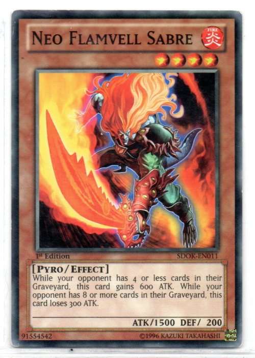 Yu-Gi-Oh! - Neo Flamvell Sabre - 1st Ed/Common - Onslaught of the Fire Kings Structure Deck (SDOK-EN