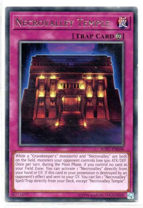 Yu-Gi-Oh! - Necrovalley Temple - Rare - Soul Fusion (SOFU-EN068)