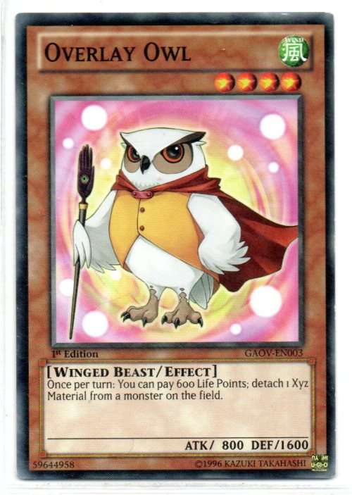 Yu-Gi-Oh! - Overlay Owl - 1st Ed/Common - Galactic Overlord (GAOV-EN003)