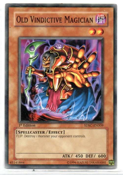 Yu-Gi-Oh! - Old Vindictive Magician - 1st Ed/Common - Spellcaster`s Command Structure Deck (SDSC-EN0