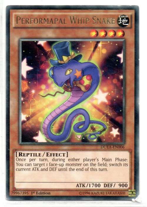 Yu-Gi-Oh! - Performapal Whip Snake - 1st Ed/Rare - Duelist Alliance (DUEA-EN006)