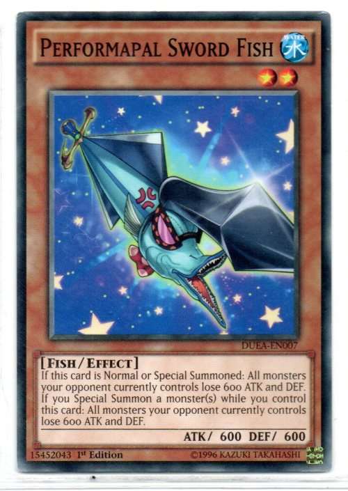 Yu-Gi-Oh! - Performapal Sword Fish - 1st Ed/Common - Duelist Alliance (DUEA-EN007)