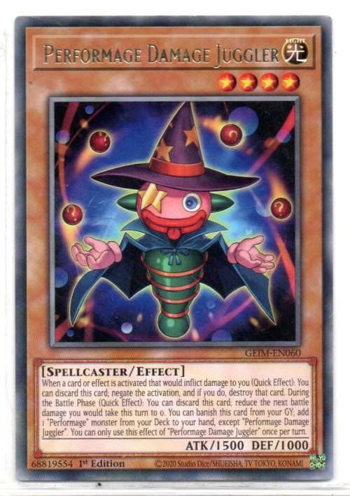 Yu-Gi-Oh! - Performage Damage Juggler - 1st Ed/Rare - Genesis Impact (GEIM-EN060)