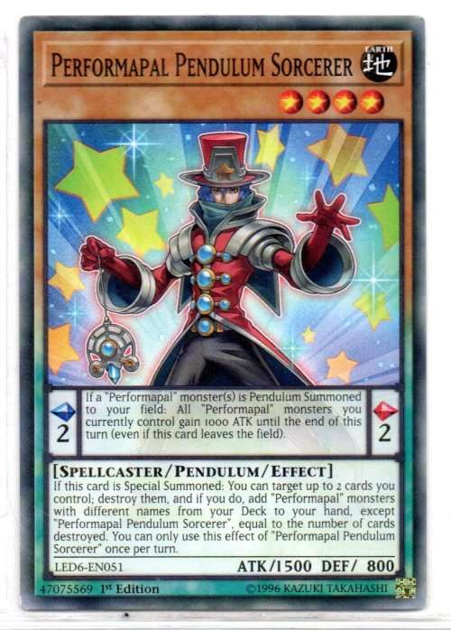 Yu-Gi-Oh! - Performapal Pendulum Sorcerer - 1st Ed/Common - Legendary Duelists: Magical Hero (LED6-E