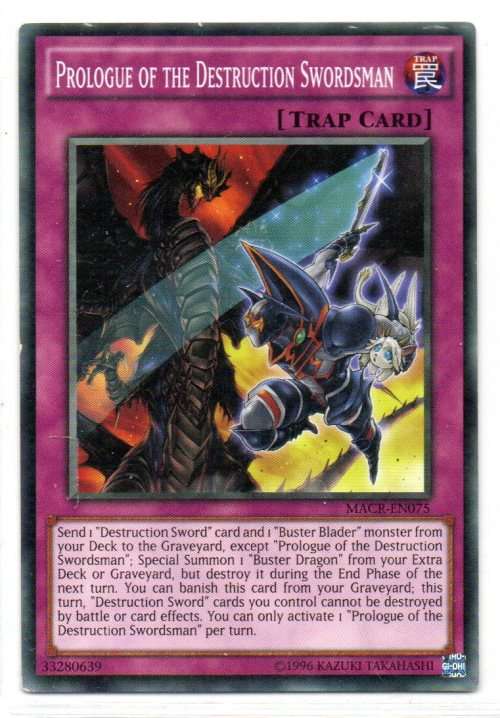 Yu-Gi-Oh! - Prologue of the Destruction Swordsman - Common - Maximum Crisis (MACR-EN075)