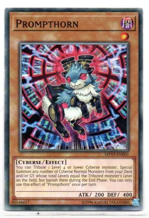 Yu-Gi-Oh! - Prompthorn - Common - 2019 Gold Sarcophagus Tin Mega Pack (MP19-EN001)