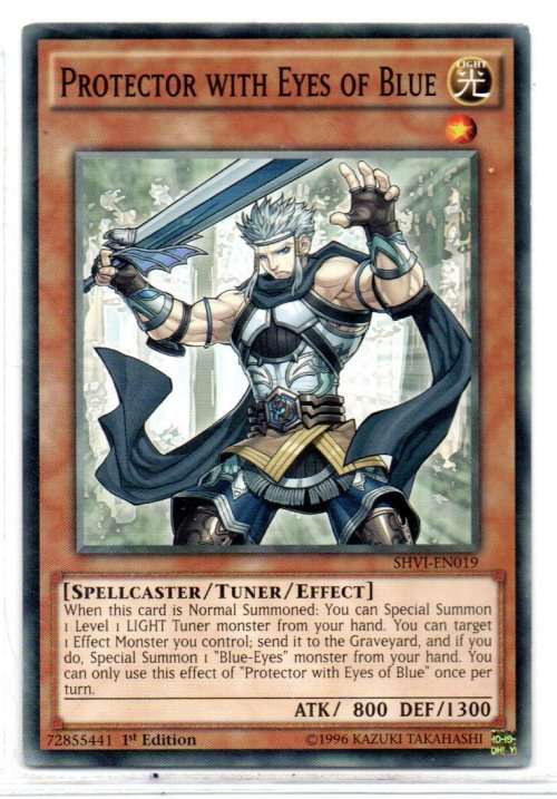 Yu-Gi-Oh! - Protector with Eyes of Blue - 1st Ed/Common - Shining Victories (SHVI-EN019)