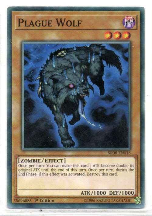 Yu-Gi-Oh! - Plague Wolf - 1st Ed/Common - Structure Deck: Lair of Darkness (SR06-EN016)
