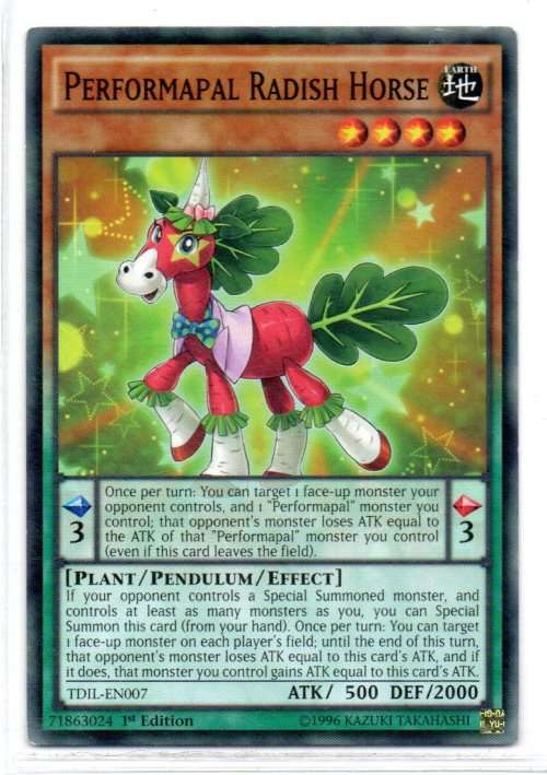 Yu-Gi-Oh! - Performapal Radish Horse - 1st Ed/Common - The Dark Illusion (TDIL-EN007)