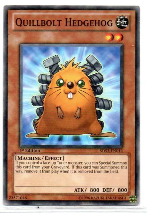 Yu-Gi-Oh! - Quillbolt Hedgehog - 1st Ed/Common - Starter Deck: Duelist Toolbox (5DS3-EN012)