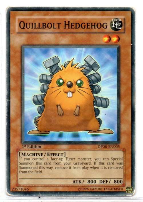 Yu-Gi-Oh! - Quillbolt Hedgehog - 1st Ed/Common - Duelist Pack: Yusei (DP08-EN005)