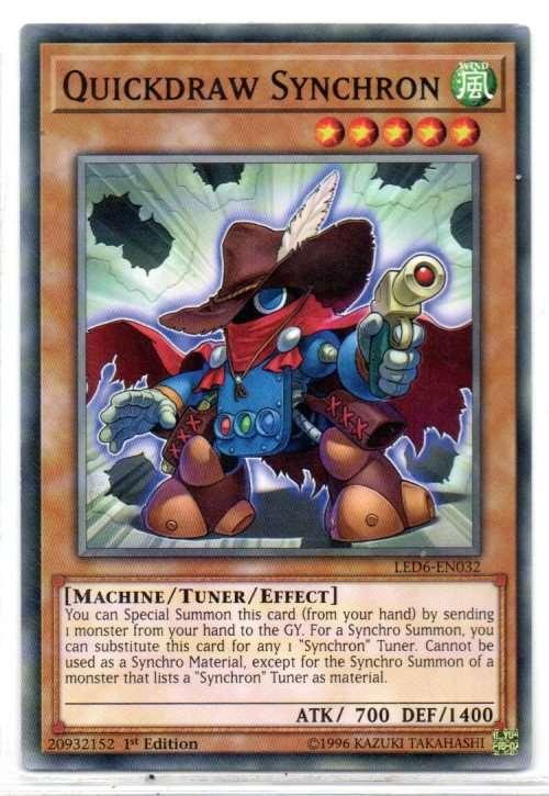 Yu-Gi-Oh! - Quickdraw Synchron - 1st Ed/Common - Legendary Duelists: Magical Hero (LED6-EN032)