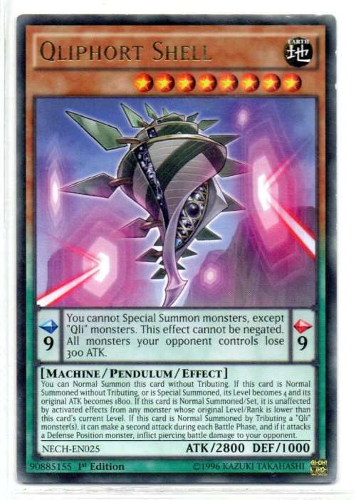 Yu-Gi-Oh! - Qliphort Shell - 1st Ed/Rare - The New Challengers (NECH-EN025)