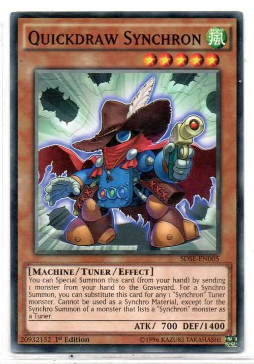 Yu-Gi-Oh! - Quickdraw Synchron - 1st Ed/Common - Synchron Extreme Structure Deck (SDSE-EN005)