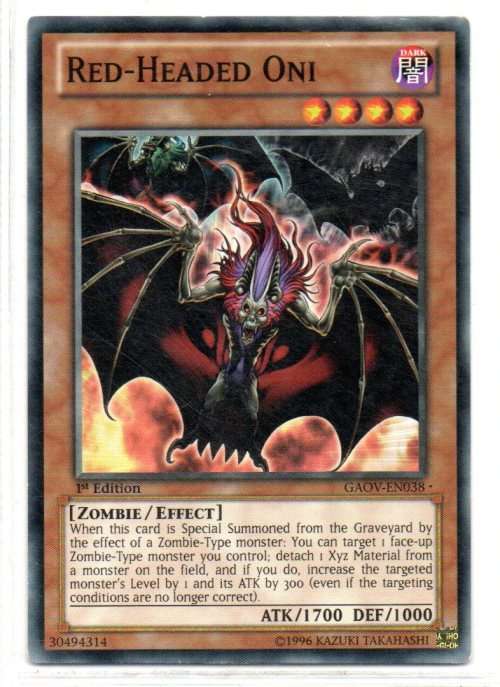 Yu-Gi-Oh! - Red-Headed Oni - 1st Ed/Common - Galactic Overlord (GAOV-EN038)
