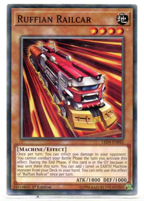 Yu-Gi-Oh! - Ruffian Railcar - 1st Ed/Common - Legendary Duelists: Sisters of the Rose (LED4-EN042)
