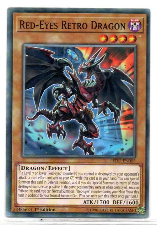 Yu-Gi-Oh! - Red-Eyes Retro Dragon - 1st Ed/Common - Legendary Duelists (LEDU-EN005)