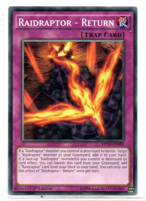 Yu-Gi-Oh! - Raidraptor - Return - 1st Ed/Common - 2016 Mega-Tin Mega Pack (MP16-EN089)