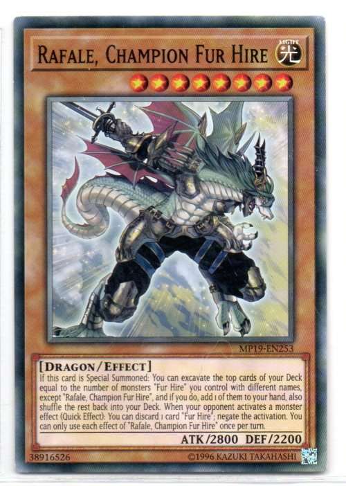 Yu-Gi-Oh! - Rafale, Champion Fur Hire - Common - 2019 Gold Sarcophagus Tin Mega Pack (MP19-EN253)