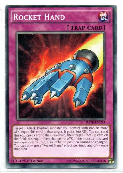Yu-Gi-Oh! - Rocket Hand - 1st Ed/Common - Raging Tempest (RATE-EN093)