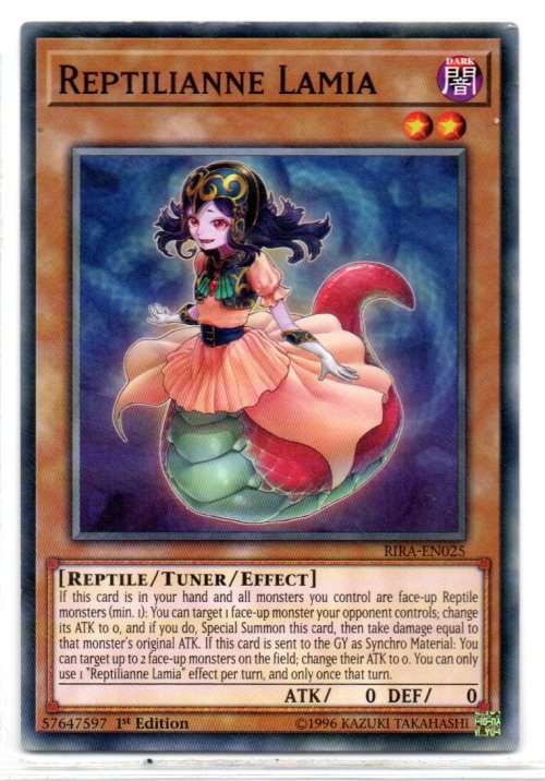 Yu-Gi-Oh! - Reptilianne Lamia - 1st Ed/Common - Rising Rampage (RIRA-EN025)
