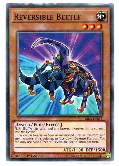 Yu-Gi-Oh! - Reversible Beetle - 1st Ed/Common - Rising Rampage (RIRA-EN035)