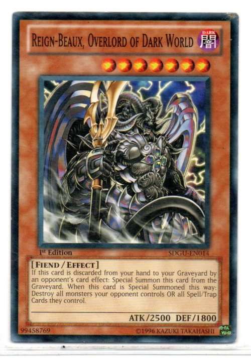 Yu-Gi-Oh! - Reign-Beaux, Overlord of Dark World - 1st Ed/Common - Gates of the Underworld Structure
