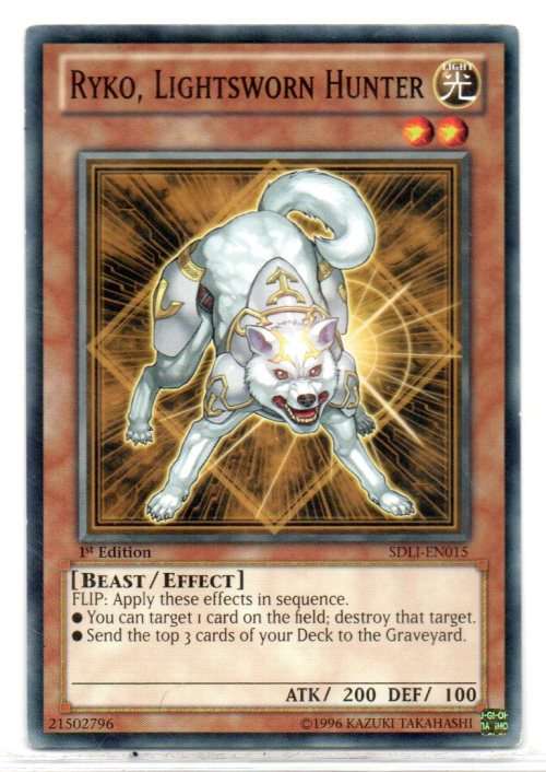 Yu-Gi-Oh! - Ryko, Lightsworn Hunter - 1st Ed/Common - Realm of Light Structure Deck (SDLI-EN015)