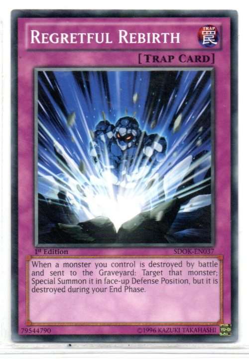 Yu-Gi-Oh! - Regretful Rebirth - 1st Ed/Common - Onslaught of the Fire Kings Structure Deck (SDOK-EN0