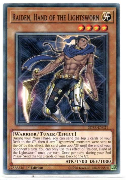 Yu-Gi-Oh! - Raiden, Hand of the Lightsworn - 1st Ed/Common - Structure Deck: Rokket Revolt (SDRR-EN0