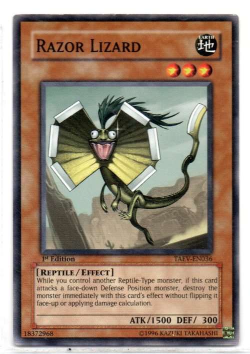 Yu-Gi-Oh! - Razor Lizard - 1st Ed/Common - Tactical Evolution (TAEV-EN036)