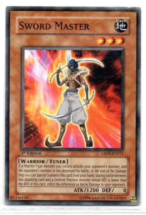 Yu-Gi-Oh! - Sword Master - 1st Ed/Common - Absolute Powerforce (ABPF-EN011)