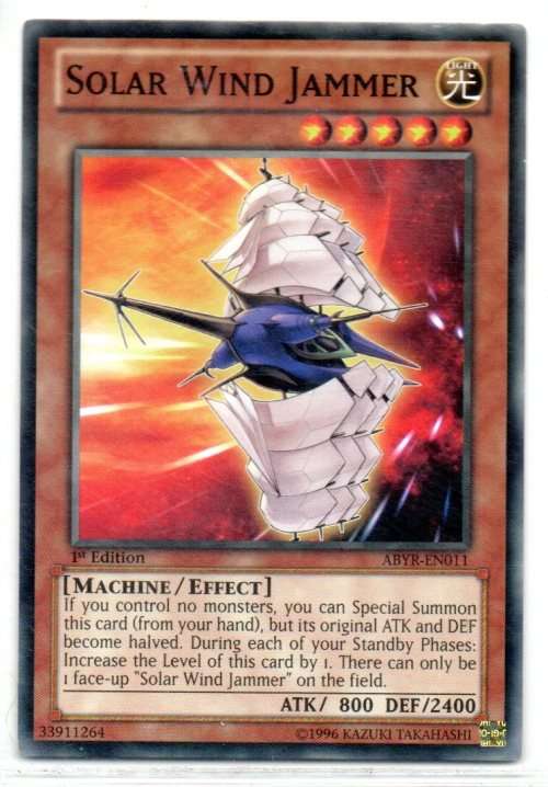 Yu-Gi-Oh! - Solar Wind Jammer - 1st Ed/Common - Abyss Rising (ABYR-EN011)