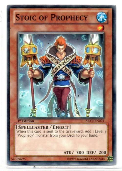Yu-Gi-Oh! - Stoic of Prophecy - 1st Ed/Common - Abyss Rising (ABYR-EN021)