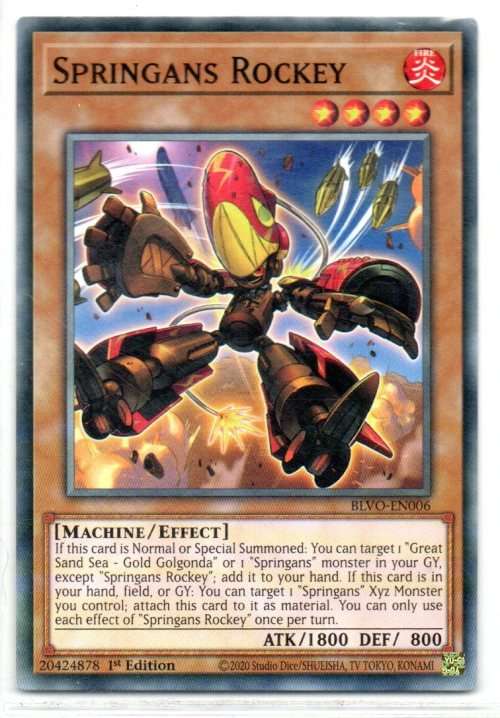 Yu-Gi-Oh! - Springans Rockey - 1st Ed/Common - Blazing Vortex (BLVO-EN006)
