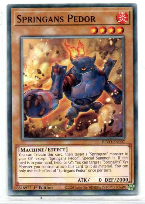 Yu-Gi-Oh! - Springans Pedor - 1st Ed/Common - Blazing Vortex (BLVO-EN007)