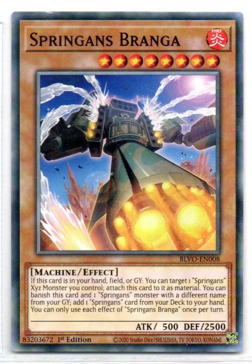 Yu-Gi-Oh! - Springans Branga - 1st Ed/Common - Blazing Vortex (BLVO-EN008)