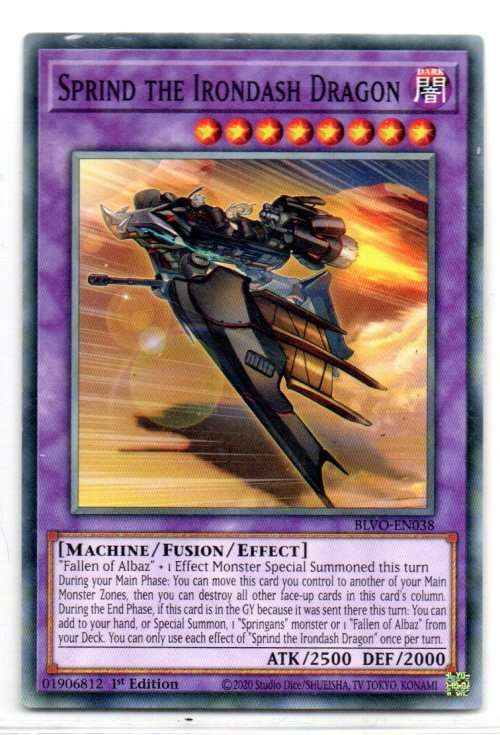 Yu-Gi-Oh! - Sprind the Irondash Dragon - 1st Ed/Common - Blazing Vortex (BLVO-EN038)