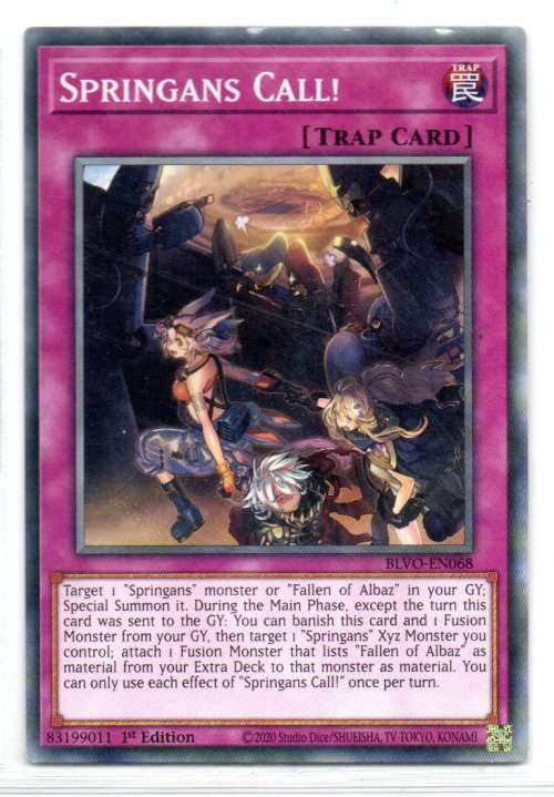 Yu-Gi-Oh! - Springans Call! - 1st Ed/Common - Blazing Vortex (BLVO-EN068)