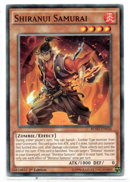 Yu-Gi-Oh! - Shiranui Samurai - 1st Ed/Common - Breakers of Shadow (BOSH-EN034)