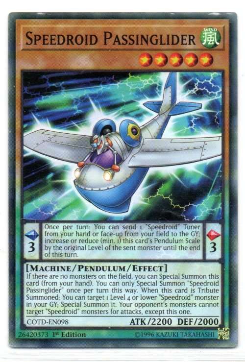 Yu-Gi-Oh! - Speedroid Passinglider - 1st Ed/Common - Code of the Duelist (COTD-EN098)