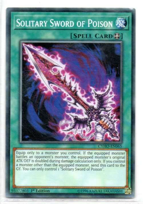 Yu-Gi-Oh! - Solitary Sword of Poison - 1st Ed/Common - Cybernetic Horizon (CYHO-EN065)
