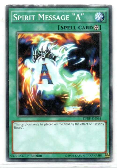 Yu-Gi-Oh! - Spirit Message `A` - 1st Ed/Common - Duelist Pack: Rivals of the Pharaoh (DPRP-EN044)