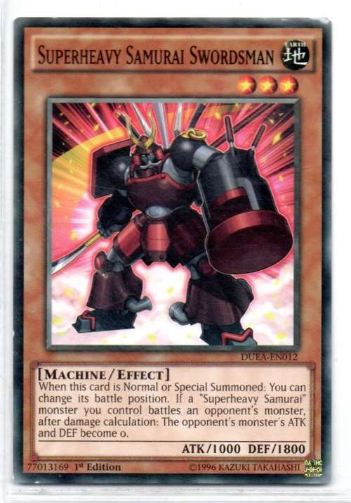 Yu-Gi-Oh! - Superheavy Samurai Swordsman - 1st Ed/Common - Duelist Alliance (DUEA-EN012)