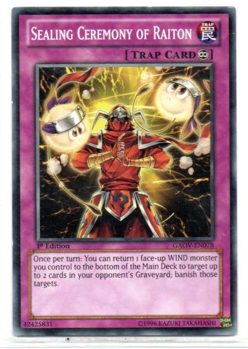 Yu-Gi-Oh! - Sealing Ceremony of Raiton - 1st Ed/Common - Galactic Overlord (GAOV-EN078)